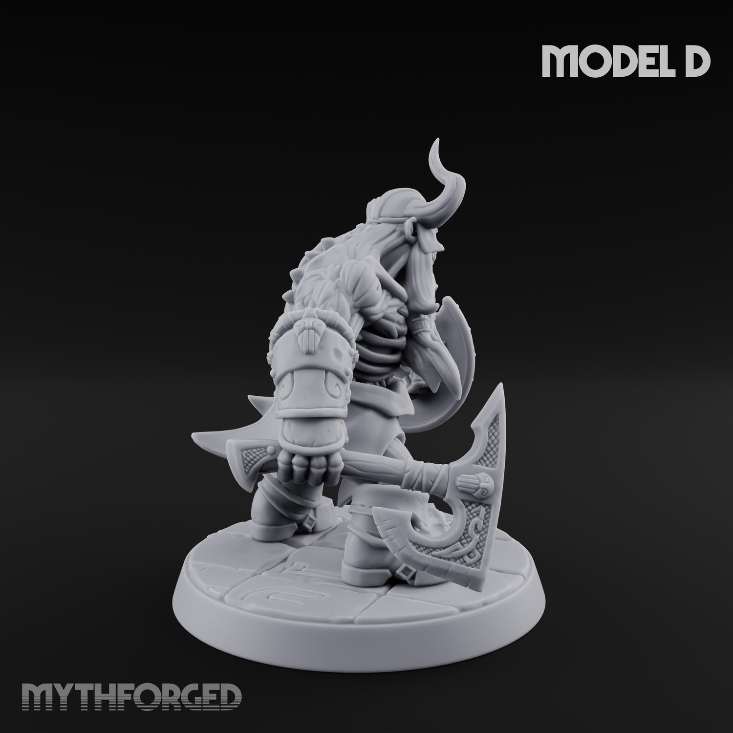 Frostbound Horde Draugr Warrior D Miniature for Dungeons and Dragons, Pathfinder or other TTRPGs