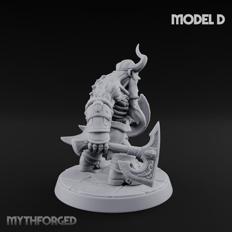 Frostbound Horde Draugr Warrior D Miniature for Dungeons and Dragons, Pathfinder or other TTRPGs