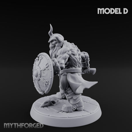 Frostbound Horde Draugr Warrior D Miniature for Dungeons and Dragons, Pathfinder or other TTRPGs