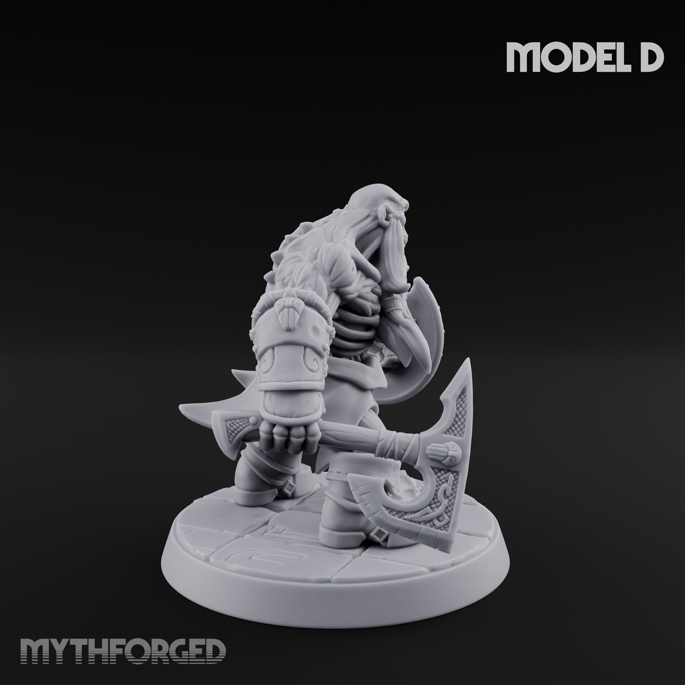 Frostbound Horde Draugr Warrior D Miniature for Dungeons and Dragons, Pathfinder or other TTRPGs