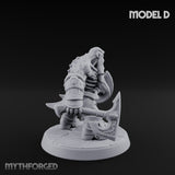 Frostbound Horde Draugr Warrior D Miniature for Dungeons and Dragons, Pathfinder or other TTRPGs