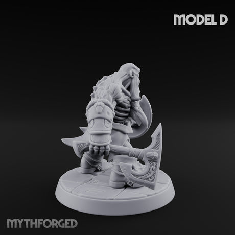 Frostbound Horde Draugr Warrior D Miniature for Dungeons and Dragons, Pathfinder or other TTRPGs