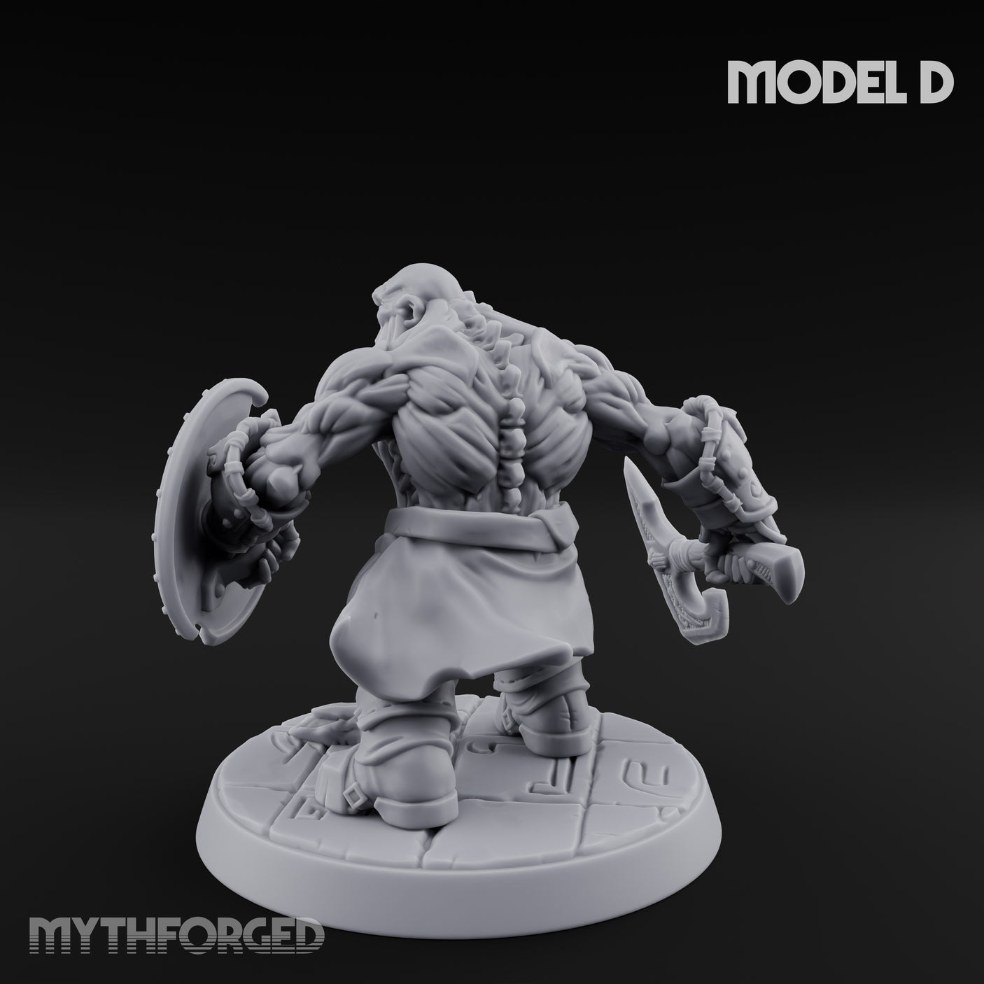 Frostbound Horde Draugr Warrior D Miniature for Dungeons and Dragons, Pathfinder or other TTRPGs