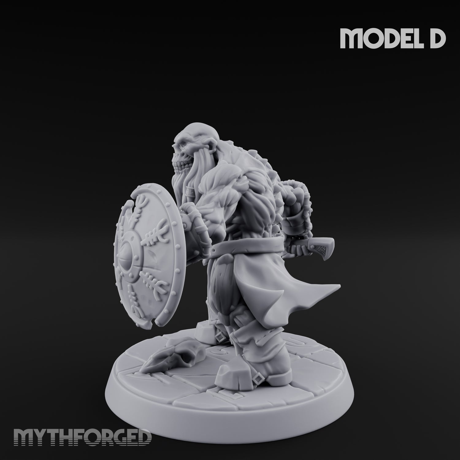 Frostbound Horde Draugr Warrior D Miniature for Dungeons and Dragons, Pathfinder or other TTRPGs