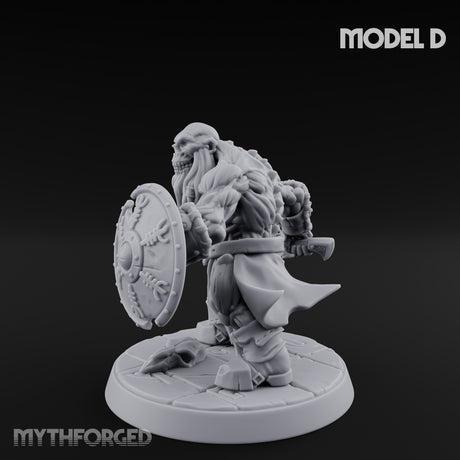 Frostbound Horde Draugr Warrior D Miniature for Dungeons and Dragons, Pathfinder or other TTRPGs