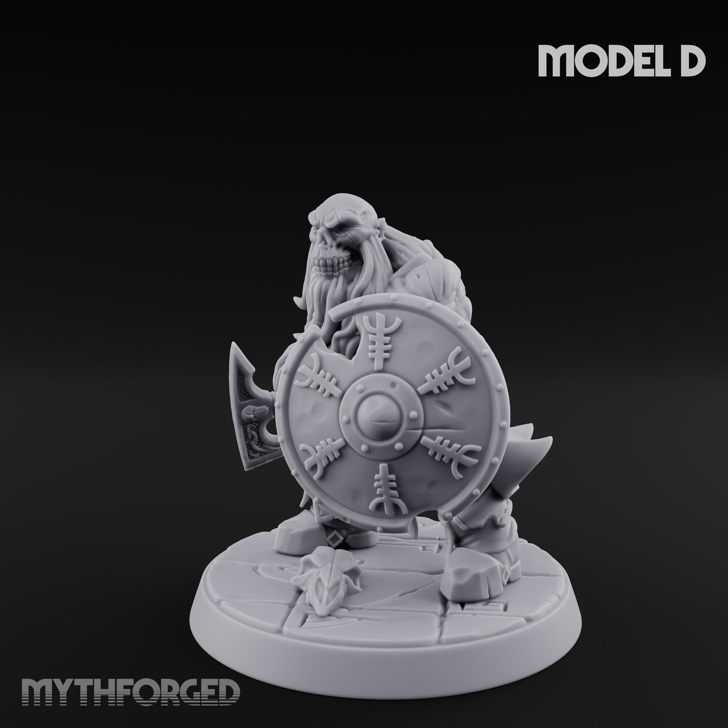 Frostbound Horde Draugr Warrior D Miniature for Dungeons and Dragons, Pathfinder or other TTRPGs