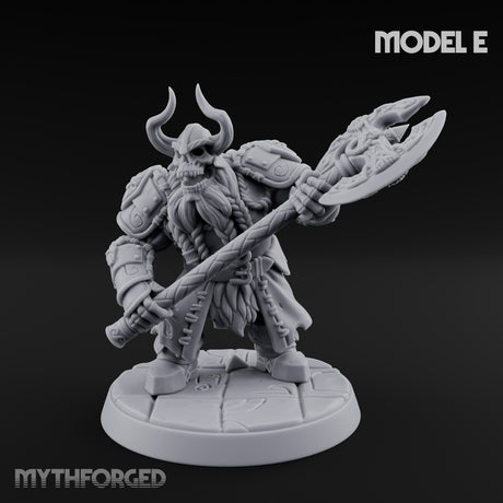 Frostbound Horde Draugr Warrior E Miniature for Dungeons and Dragons, Pathfinder or other TTRPGs