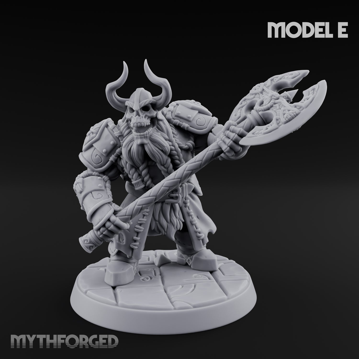 Frostbound Horde Draugr Warrior E Miniature for Dungeons and Dragons, Pathfinder or other TTRPGs