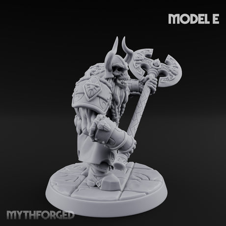 Frostbound Horde Draugr Warrior E Miniature for Dungeons and Dragons, Pathfinder or other TTRPGs