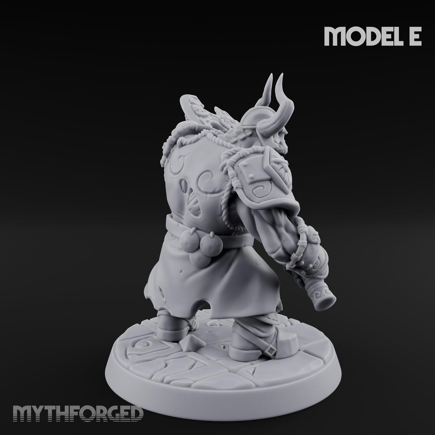 Frostbound Horde Draugr Warrior E Miniature for Dungeons and Dragons, Pathfinder or other TTRPGs