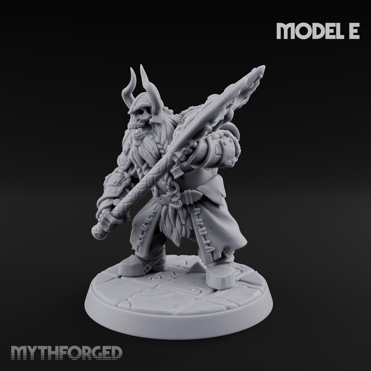 Frostbound Horde Draugr Warrior E Miniature for Dungeons and Dragons, Pathfinder or other TTRPGs