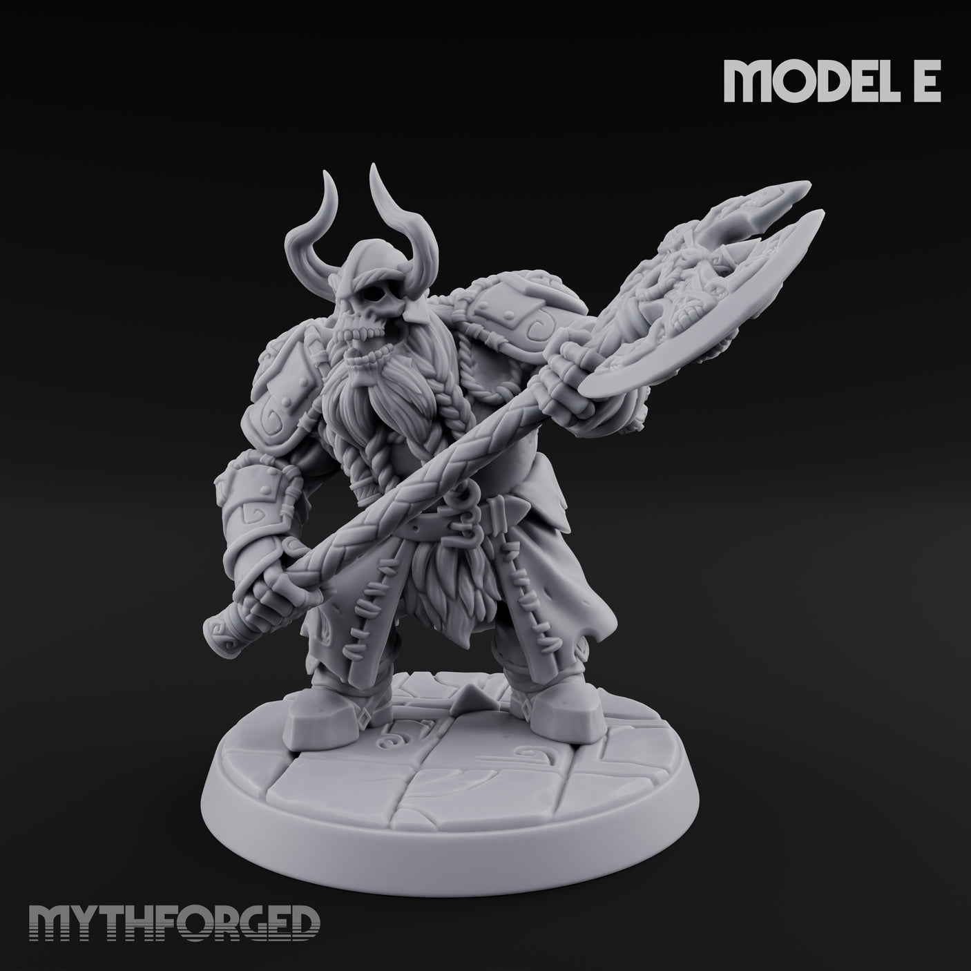 Frostbound Horde Draugr Warrior E Miniature for Dungeons and Dragons, Pathfinder or other TTRPGs