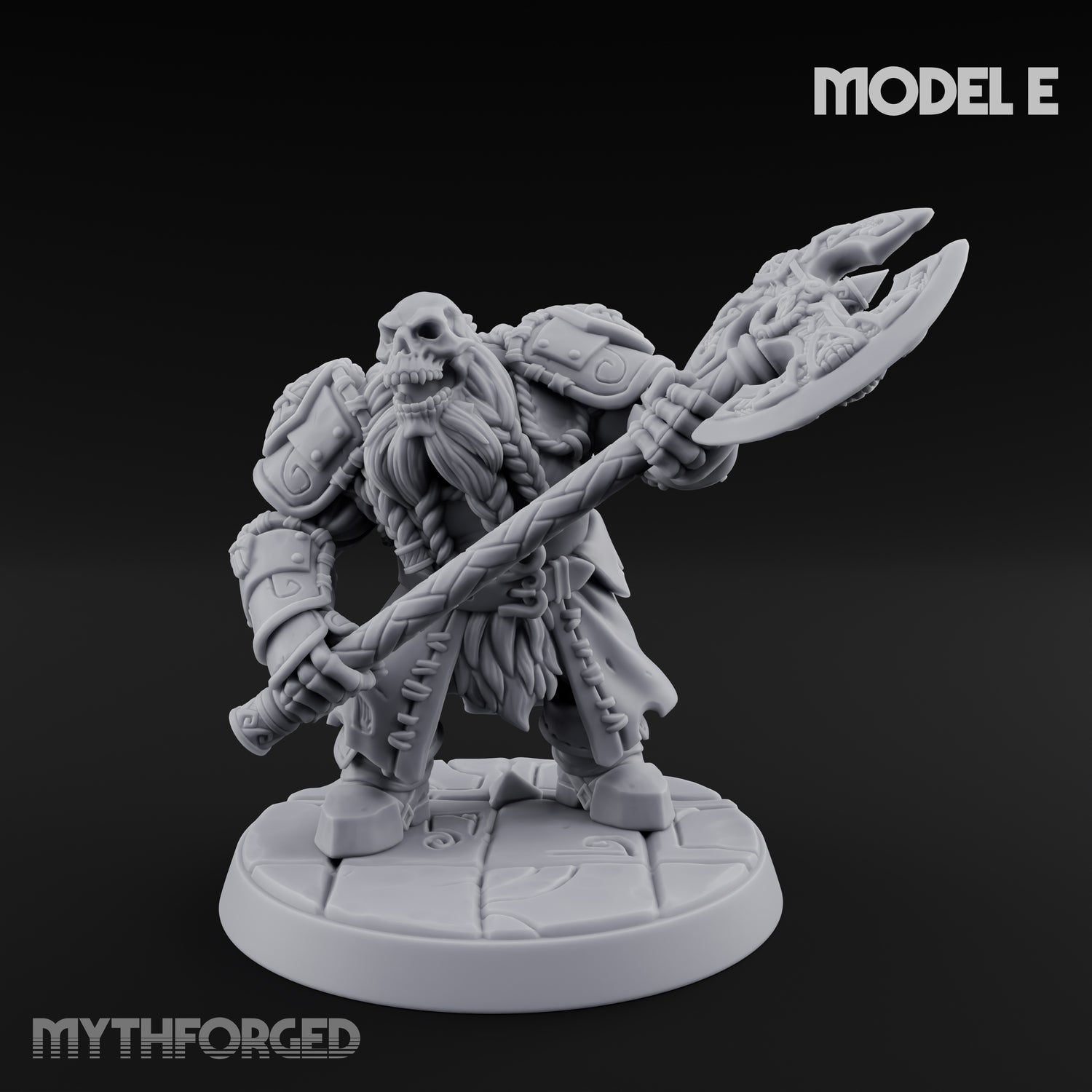 Frostbound Horde Draugr Warrior E Miniature for Dungeons and Dragons, Pathfinder or other TTRPGs