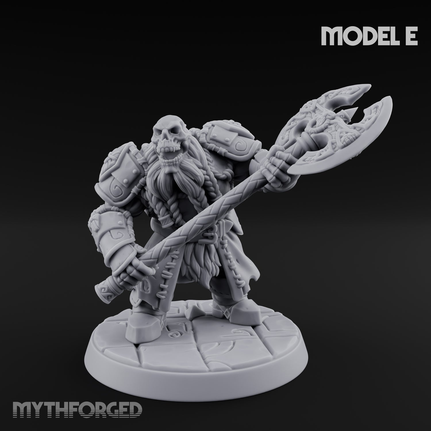 Frostbound Horde Draugr Warrior E Miniature for Dungeons and Dragons, Pathfinder or other TTRPGs