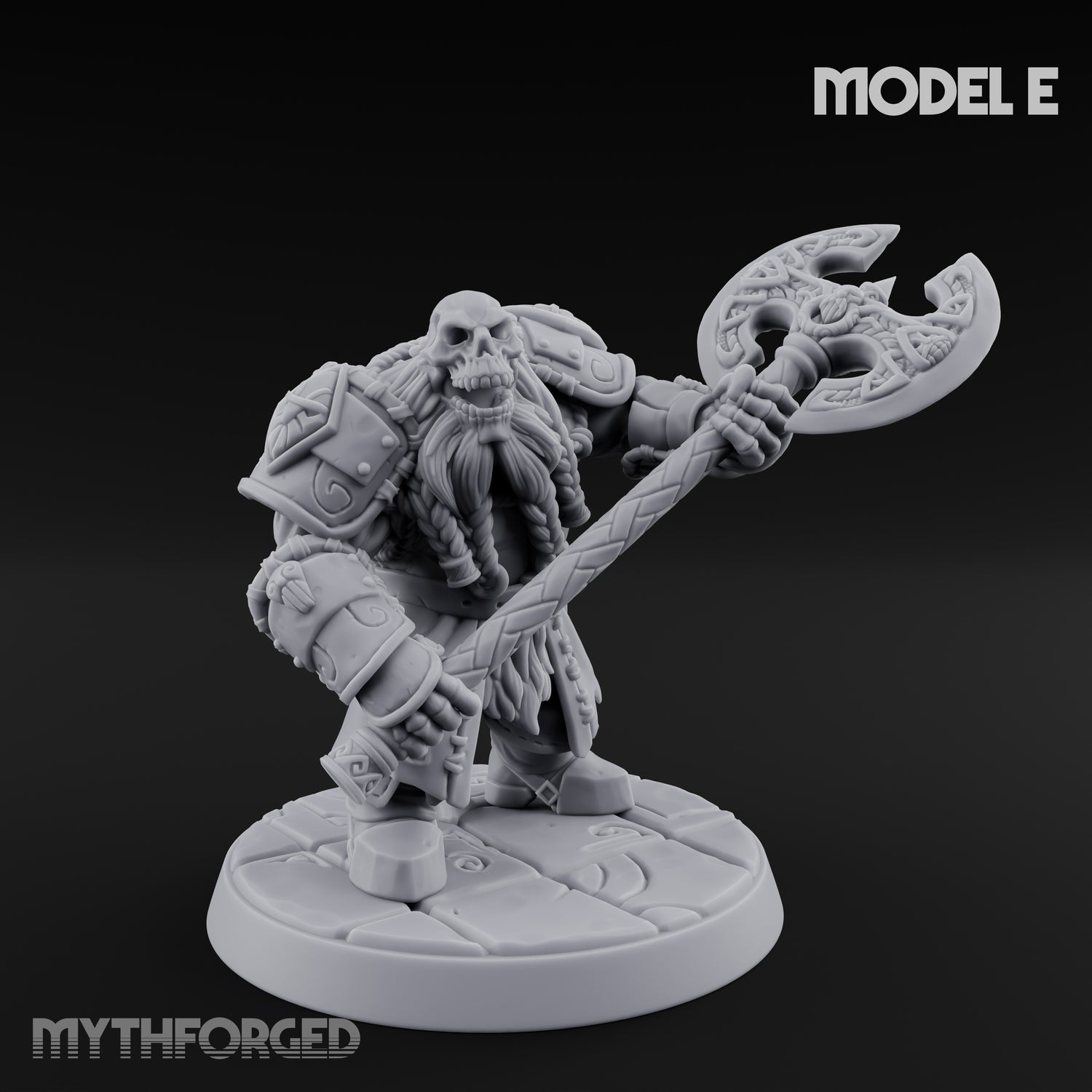 Frostbound Horde Draugr Warrior E Miniature for Dungeons and Dragons, Pathfinder or other TTRPGs