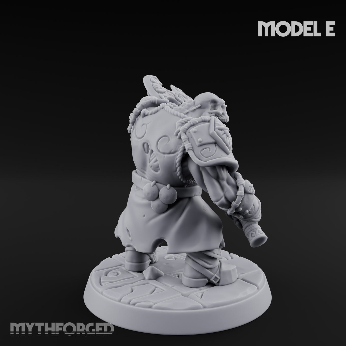 Frostbound Horde Draugr Warrior E Miniature for Dungeons and Dragons, Pathfinder or other TTRPGs