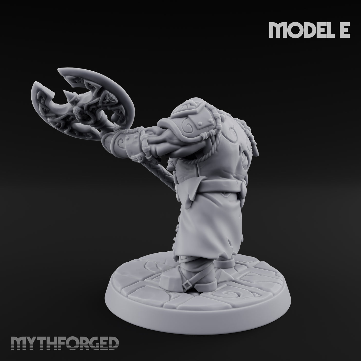 Frostbound Horde Draugr Warrior E Miniature for Dungeons and Dragons, Pathfinder or other TTRPGs