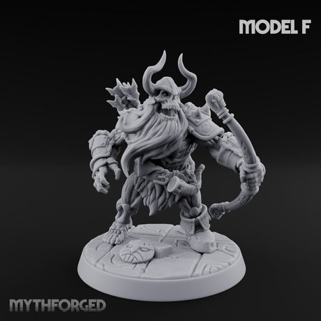 Frostbound Horde Draugr Warrior F Miniature for Dungeons and Dragons, Pathfinder or other TTRPGs