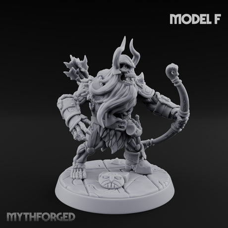 Frostbound Horde Draugr Warrior F Miniature for Dungeons and Dragons, Pathfinder or other TTRPGs