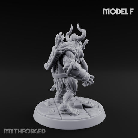 Frostbound Horde Draugr Warrior F Miniature for Dungeons and Dragons, Pathfinder or other TTRPGs