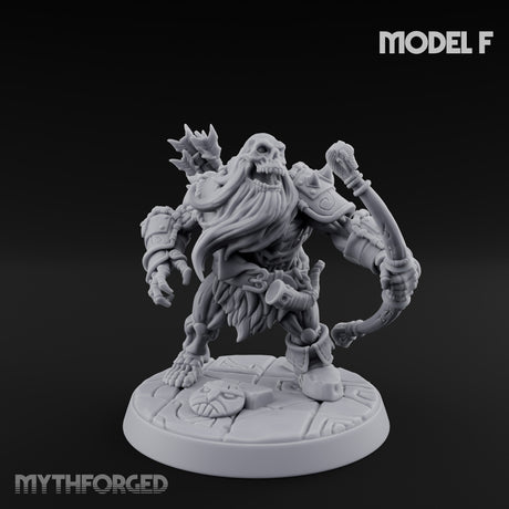 Frostbound Horde Draugr Warrior F Miniature for Dungeons and Dragons, Pathfinder or other TTRPGs