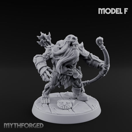 Frostbound Horde Draugr Warrior F Miniature for Dungeons and Dragons, Pathfinder or other TTRPGs