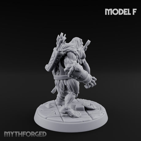 Frostbound Horde Draugr Warrior F Miniature for Dungeons and Dragons, Pathfinder or other TTRPGs