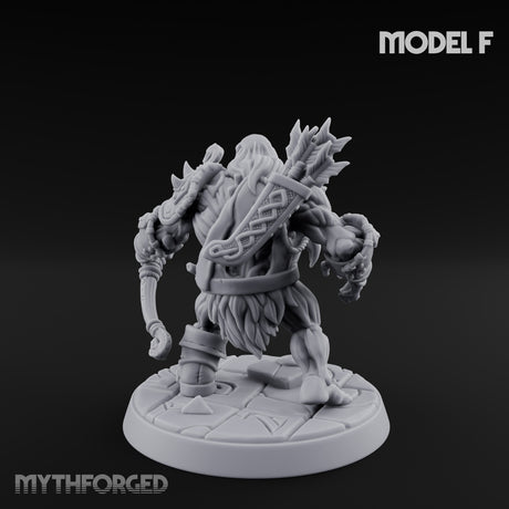 Frostbound Horde Draugr Warrior F Miniature for Dungeons and Dragons, Pathfinder or other TTRPGs