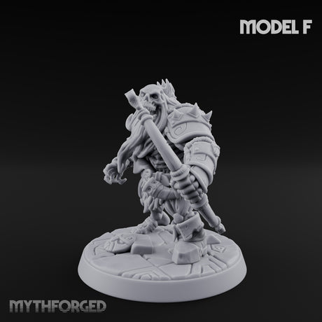 Frostbound Horde Draugr Warrior F Miniature for Dungeons and Dragons, Pathfinder or other TTRPGs