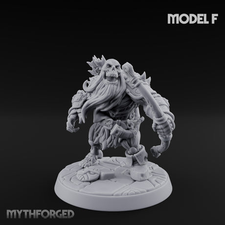 Frostbound Horde Draugr Warrior F Miniature for Dungeons and Dragons, Pathfinder or other TTRPGs