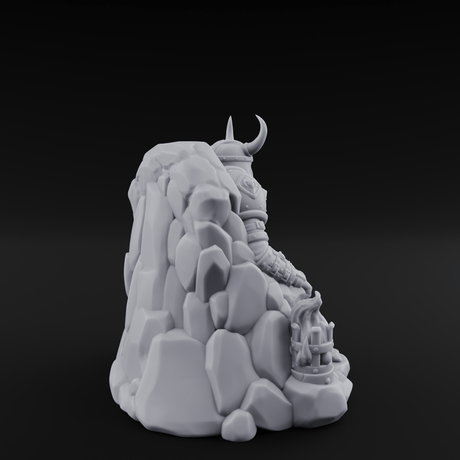 Throne Sitting Dwarf King Miniature for Dungeons and Dragons, Pathfinder or other TTRPGs