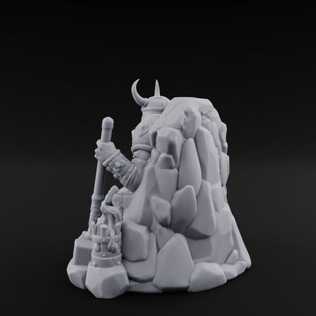 Throne Sitting Dwarf King Miniature for Dungeons and Dragons, Pathfinder or other TTRPGs