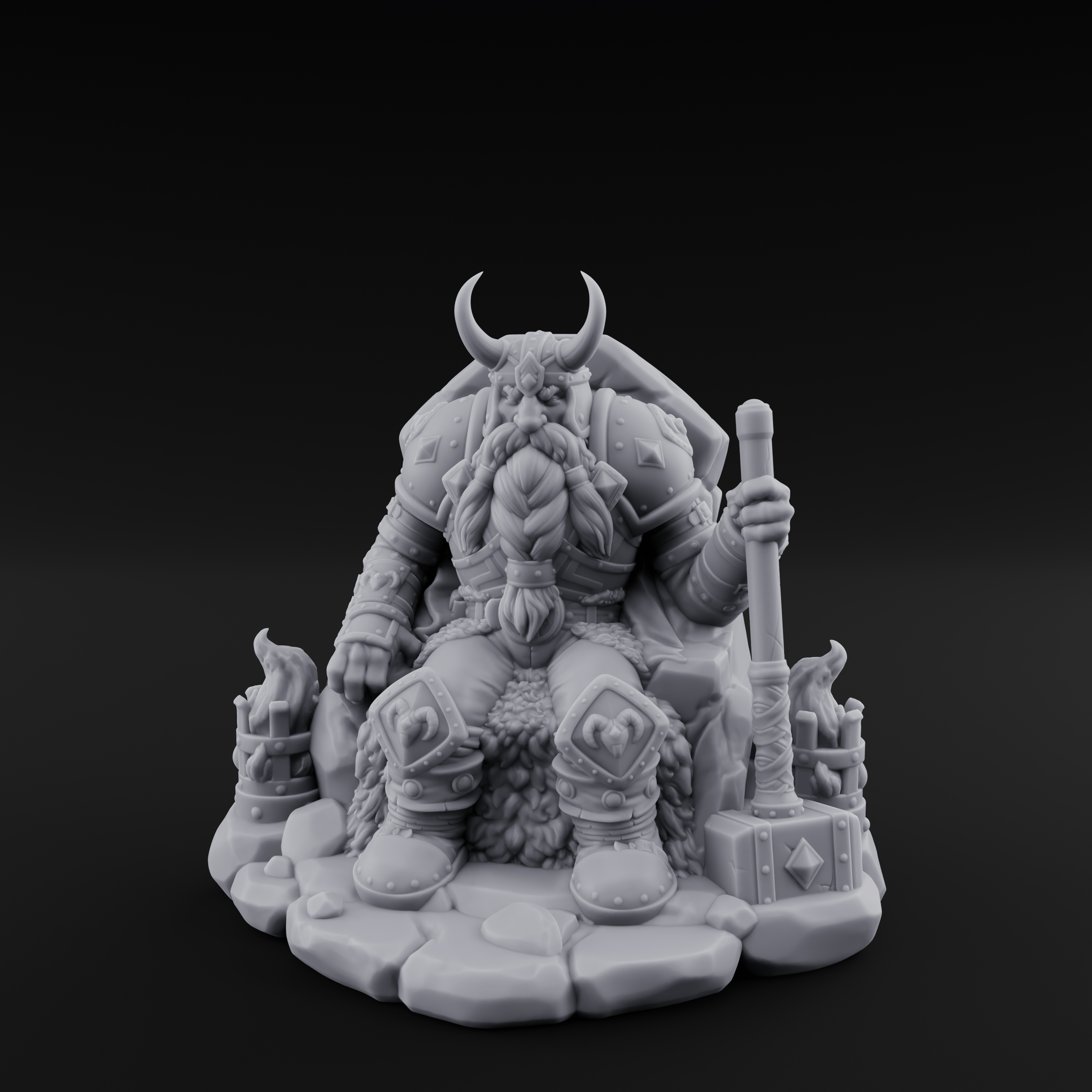 Throne Sitting Dwarf King