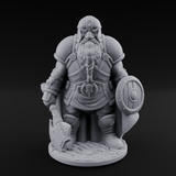 Braided And Ready Dwarf Soldier Miniature for Dungeons and Dragons, Pathfinder or other TTRPGs