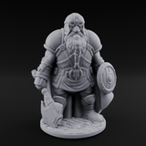 Braided And Ready Dwarf Soldier Miniature for Dungeons and Dragons, Pathfinder or other TTRPGs