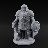 Braided And Ready Dwarf Soldier Miniature for Dungeons and Dragons, Pathfinder or other TTRPGs