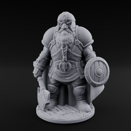 Braided And Ready Dwarf Soldier Miniature for Dungeons and Dragons, Pathfinder or other TTRPGs