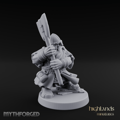 Rock Standing Dwarf Warrior Miniature for Dungeons and Dragons, Pathfinder or other TTRPGs