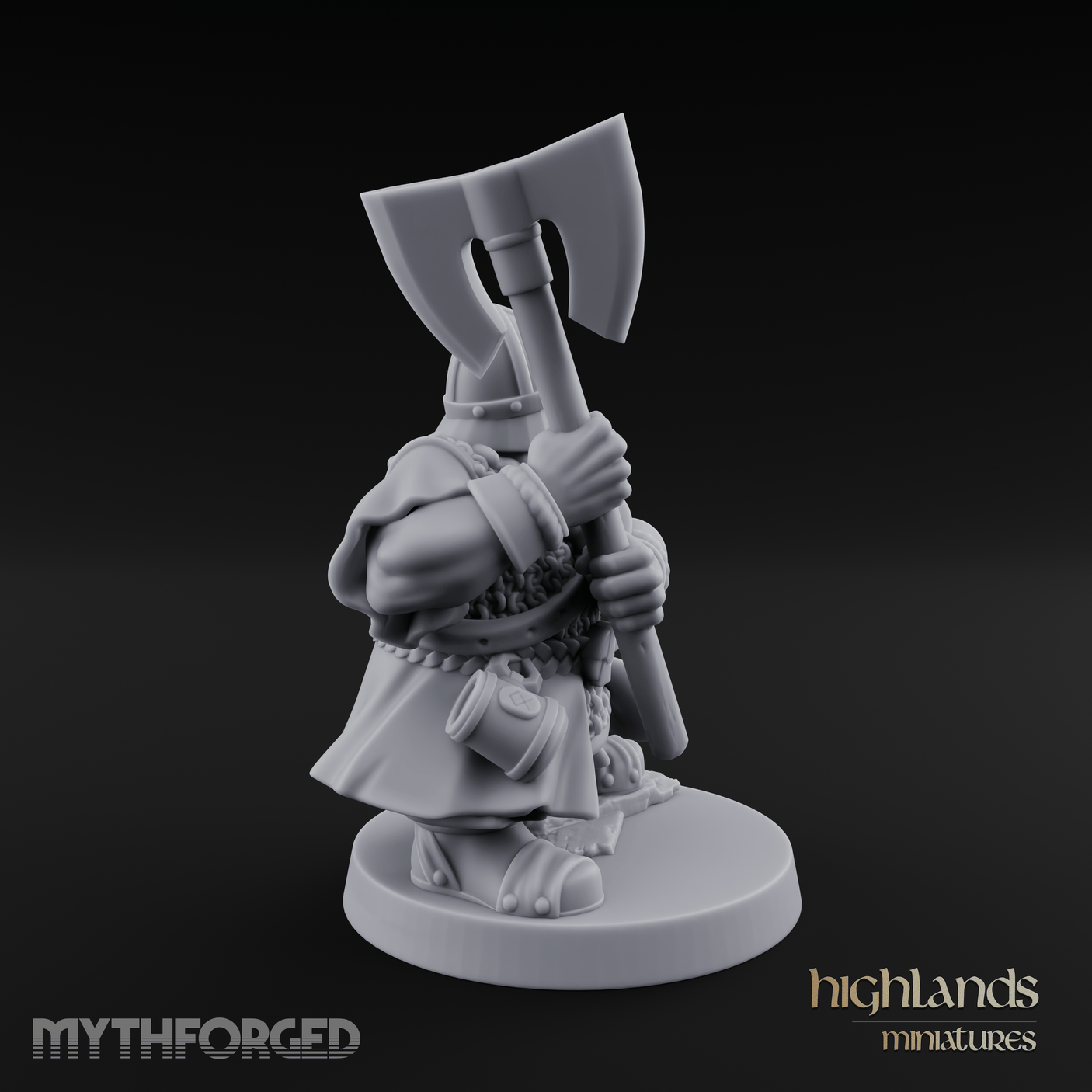 Rock Standing Dwarf Warrior Miniature for Dungeons and Dragons, Pathfinder or other TTRPGs
