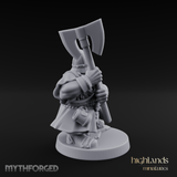 Rock Standing Dwarf Warrior Miniature for Dungeons and Dragons, Pathfinder or other TTRPGs