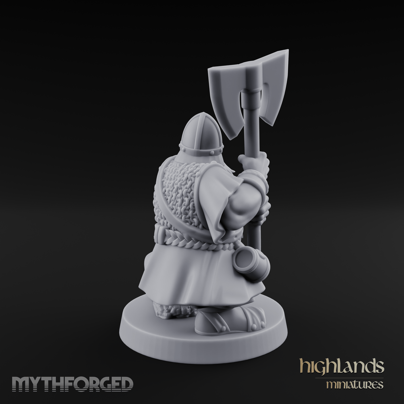 Rock Standing Dwarf Warrior Miniature for Dungeons and Dragons, Pathfinder or other TTRPGs