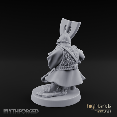Rock Standing Dwarf Warrior Miniature for Dungeons and Dragons, Pathfinder or other TTRPGs