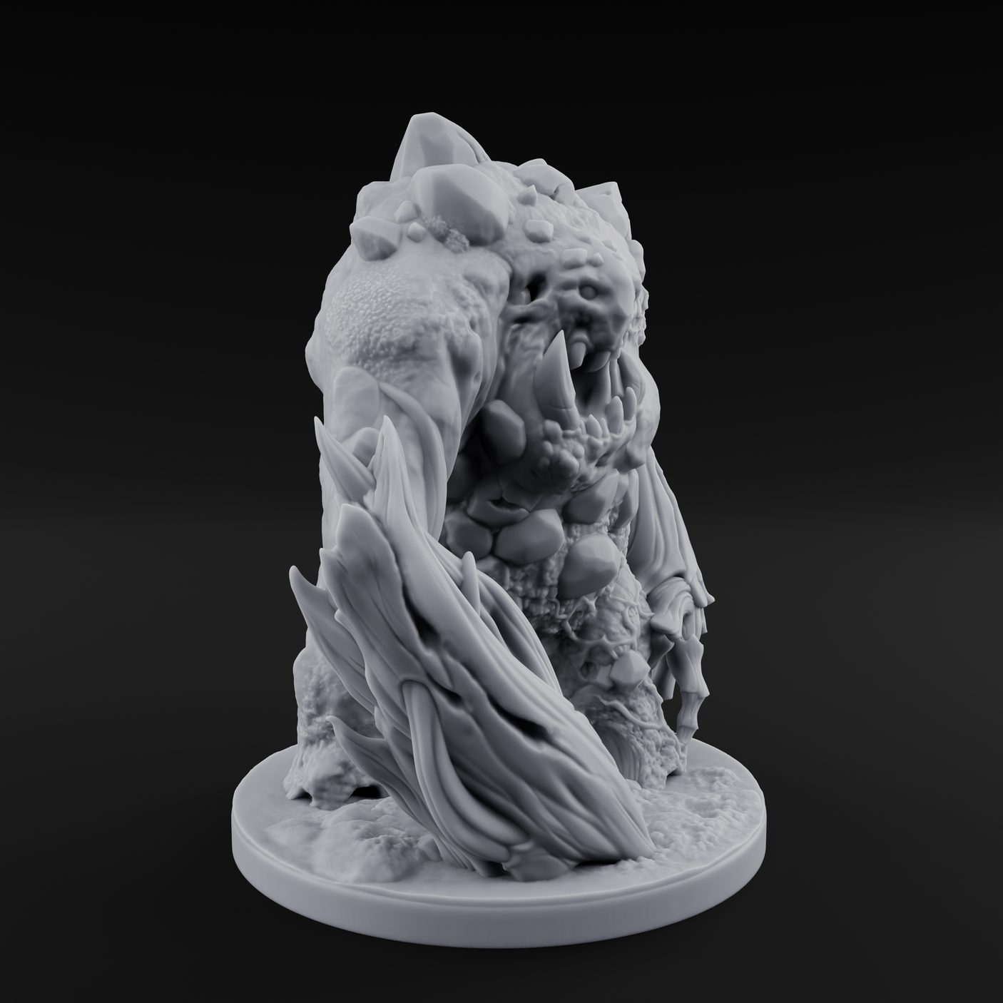 Jaw Dropping Earth Elemental Golem Miniature for Dungeons and Dragons, Pathfinder or other TTRPGs