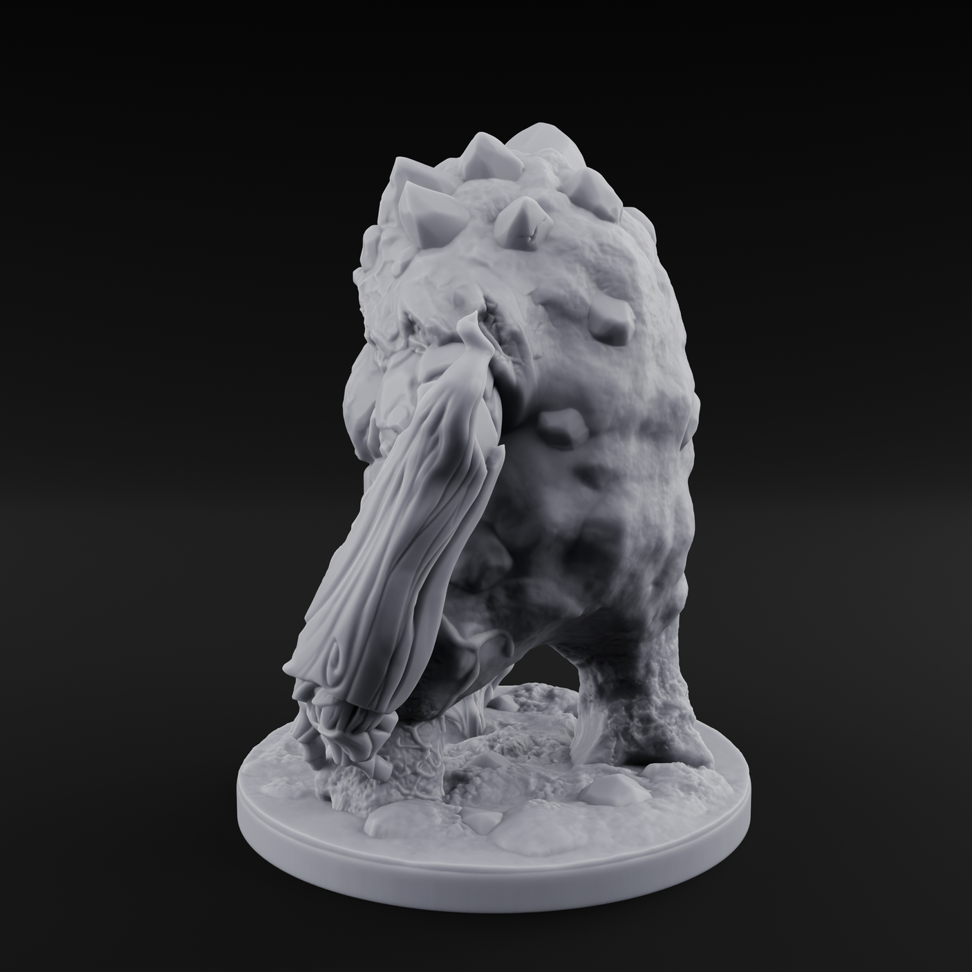 Jaw Dropping Earth Elemental Golem Miniature for Dungeons and Dragons, Pathfinder or other TTRPGs