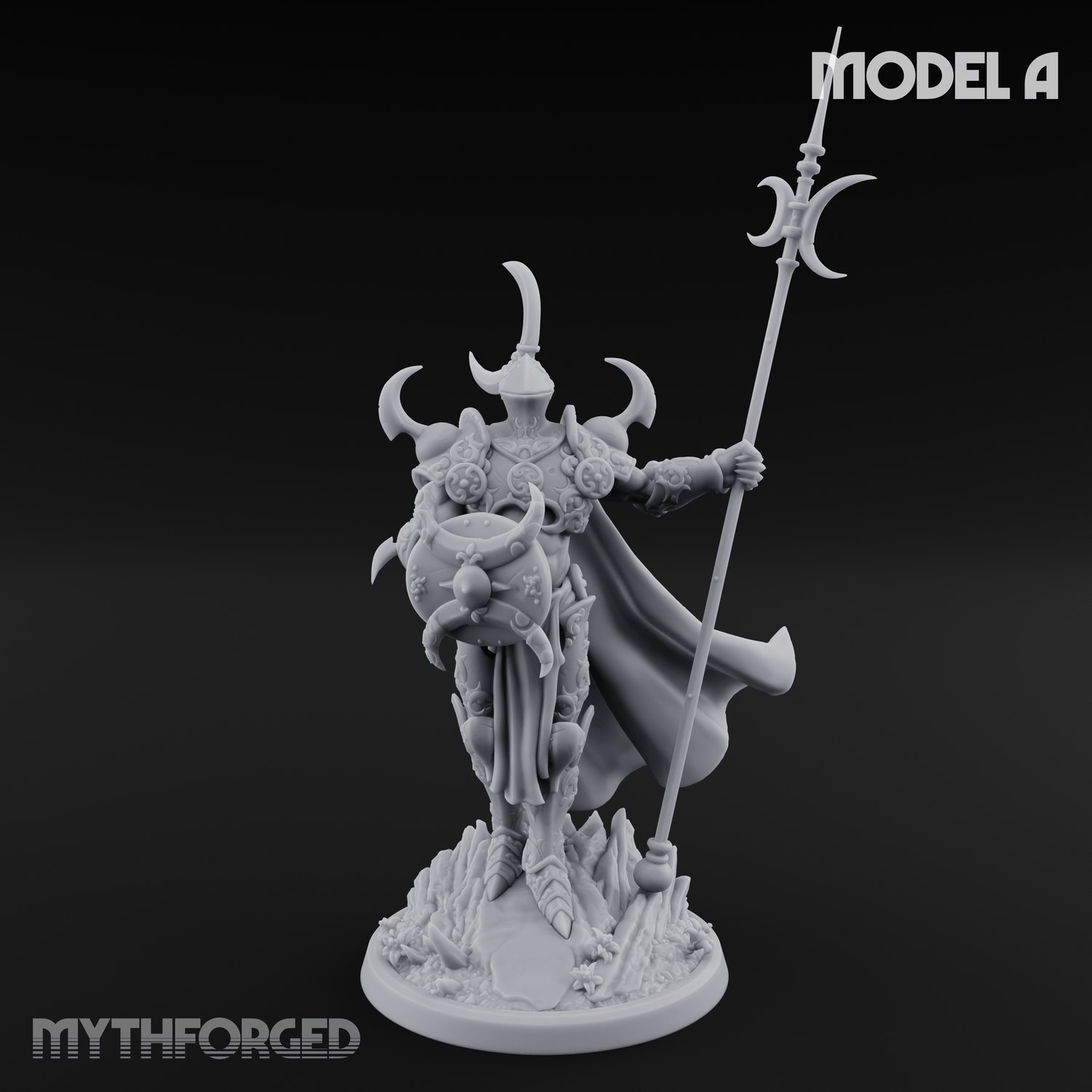 Horns Held High Demon Warlords A Miniature for Dungeons and Dragons, Pathfinder or other TTRPGs