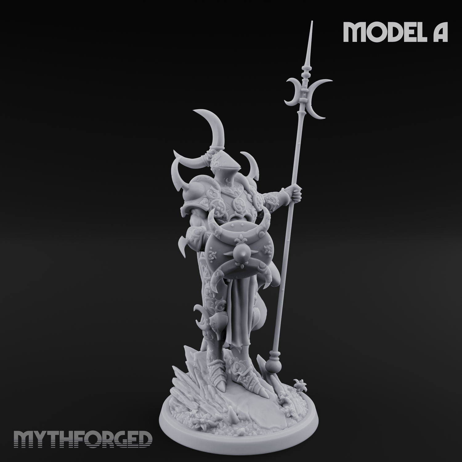 Horns Held High Demon Warlords A Miniature for Dungeons and Dragons, Pathfinder or other TTRPGs