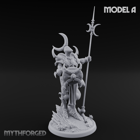 Horns Held High Demon Warlords A Miniature for Dungeons and Dragons, Pathfinder or other TTRPGs