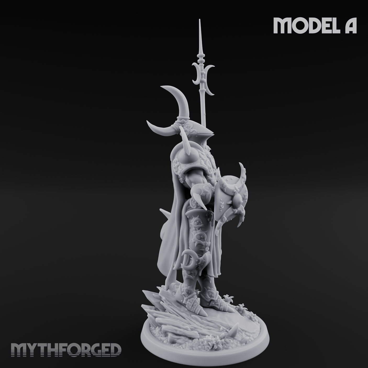 Horns Held High Demon Warlords A Miniature for Dungeons and Dragons, Pathfinder or other TTRPGs