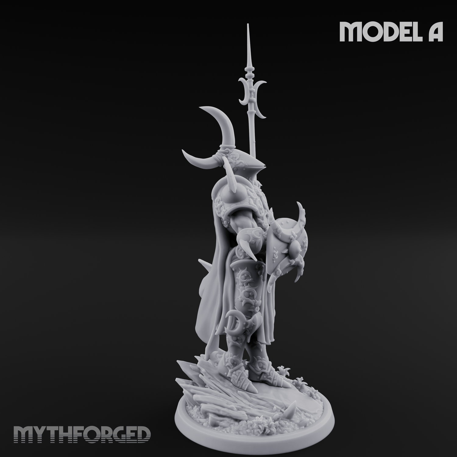 Horns Held High Demon Warlords A Miniature for Dungeons and Dragons, Pathfinder or other TTRPGs