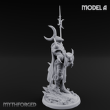 Horns Held High Demon Warlords A Miniature for Dungeons and Dragons, Pathfinder or other TTRPGs